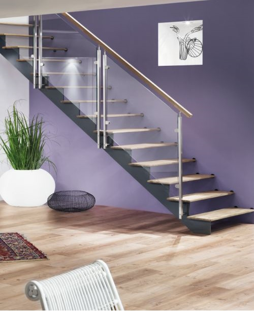 Escalier bois-métal de forme droite-Treppenmeister