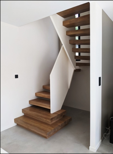 Rampe pleine- Limon main courante